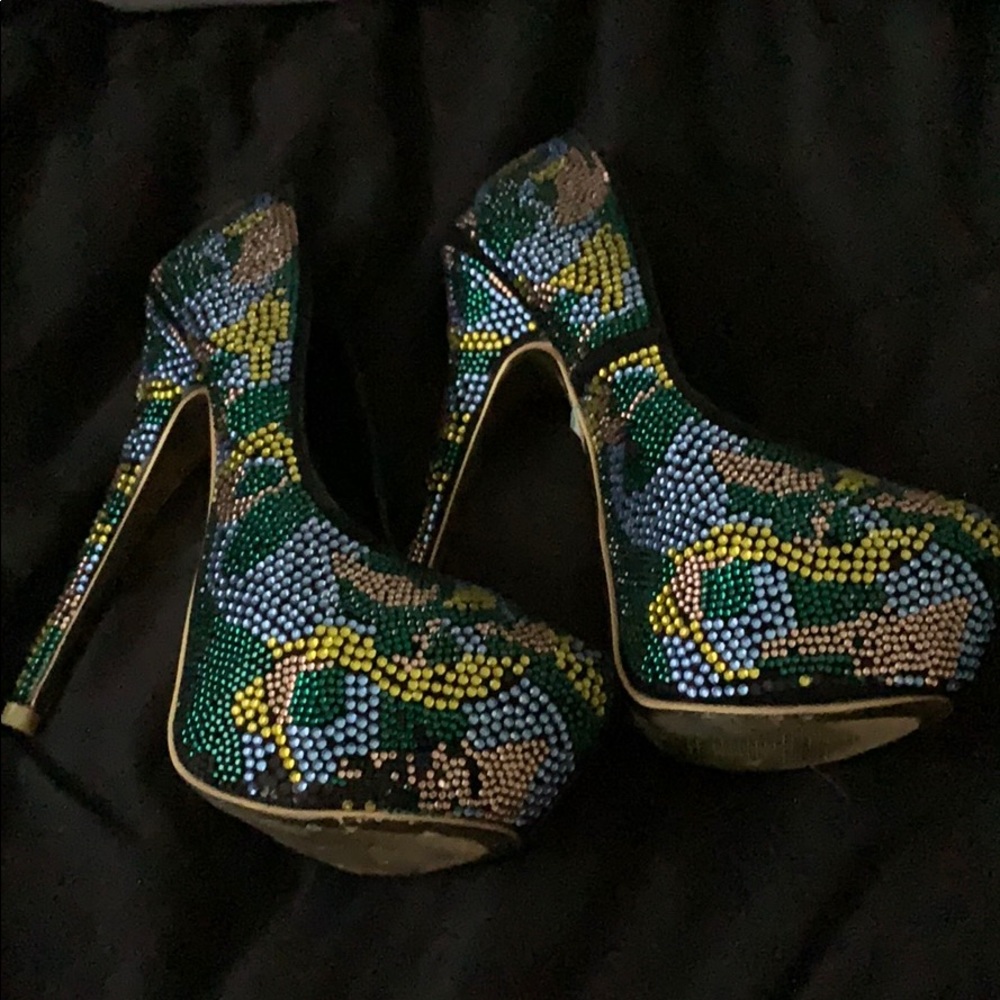 Bedazzled heels